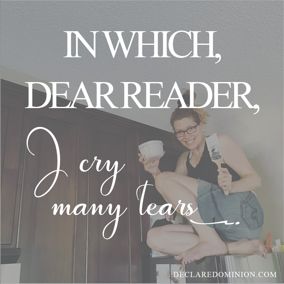 Painting my main floor brought me to tears. But it also brought me an important epiphany.